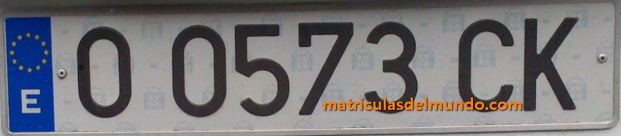 Matrícula de Asturias O-CK 0573